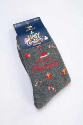 Шкарпетки чоловічі новорічні махрові 